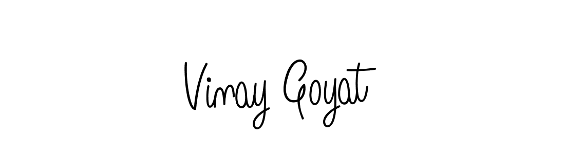 Use a signature maker to create a handwritten signature online. With this signature software, you can design (Angelique-Rose-font-FFP) your own signature for name Vinay Goyat. Vinay Goyat signature style 5 images and pictures png