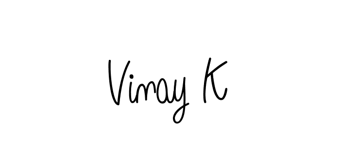 if you are searching for the best signature style for your name Vinay K. so please give up your signature search. here we have designed multiple signature styles  using Angelique-Rose-font-FFP. Vinay K signature style 5 images and pictures png