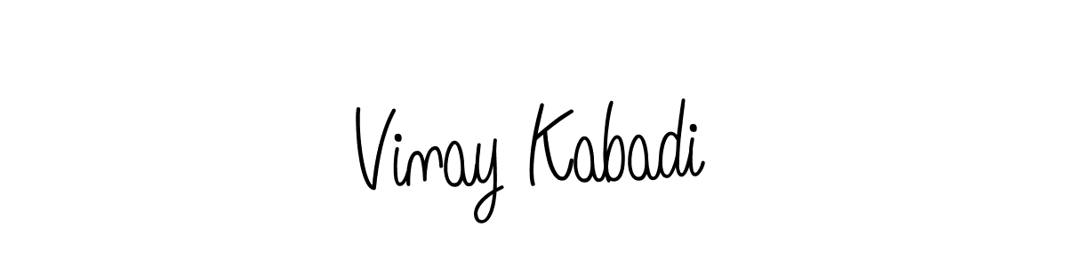 Design your own signature with our free online signature maker. With this signature software, you can create a handwritten (Angelique-Rose-font-FFP) signature for name Vinay Kabadi. Vinay Kabadi signature style 5 images and pictures png