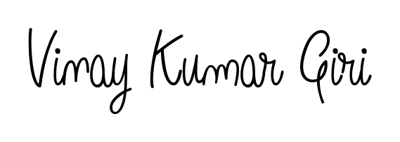 A timeless handwritten aesthetic for Vinay Kumar Giri. The Angelique-Rose-font-FFP font gives your signature a handcrafted feel with natural curves. Vinay Kumar Giri signature style 5 images and pictures png