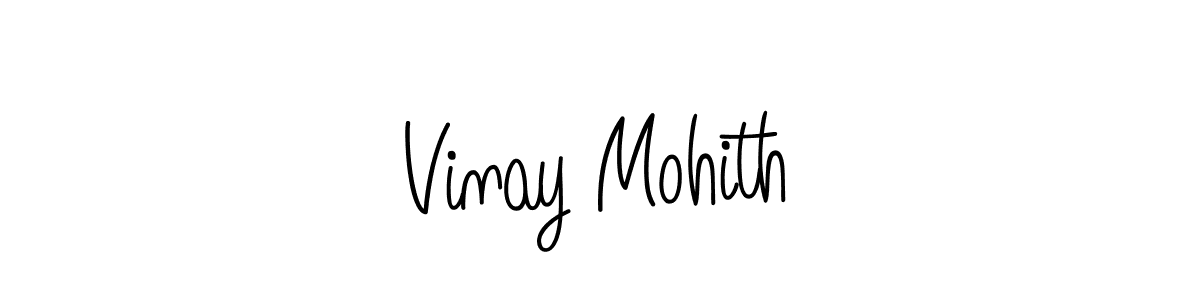 Create a beautiful signature design for name Vinay Mohith. With this signature (Angelique-Rose-font-FFP) fonts, you can make a handwritten signature for free. Vinay Mohith signature style 5 images and pictures png