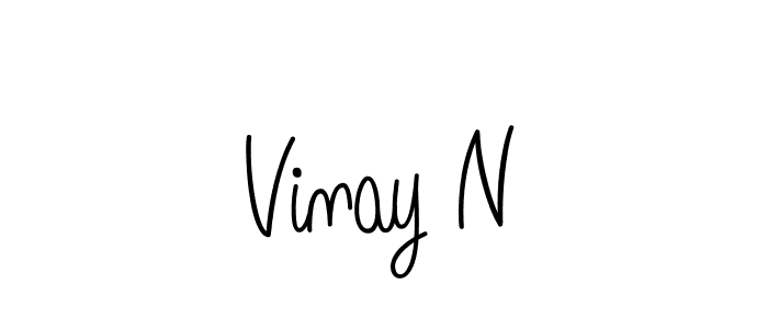 Angelique-Rose-font-FFP is a professional signature style that is perfect for those who want to add a touch of class to their signature. It is also a great choice for those who want to make their signature more unique. Get Vinay N name to fancy signature for free. Vinay N signature style 5 images and pictures png