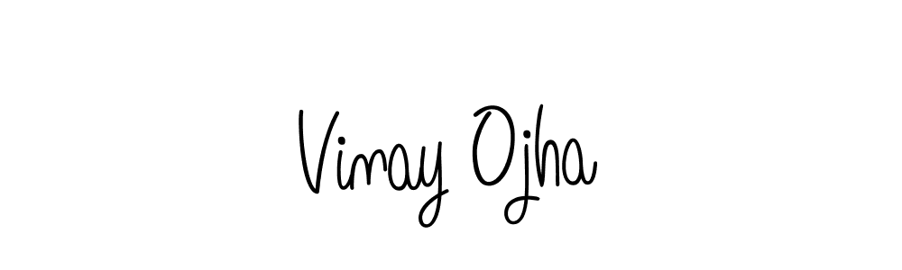 Vinay Ojha stylish signature style. Best Handwritten Sign (Angelique-Rose-font-FFP) for my name. Handwritten Signature Collection Ideas for my name Vinay Ojha. Vinay Ojha signature style 5 images and pictures png