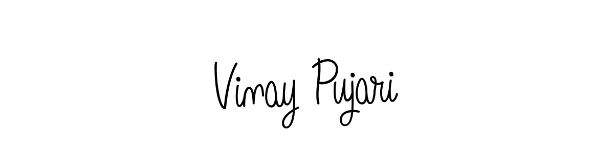 Best and Professional Signature Style for Vinay Pujari. Angelique-Rose-font-FFP Best Signature Style Collection. Vinay Pujari signature style 5 images and pictures png