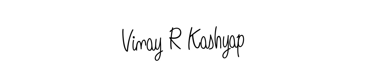 This is the best signature style for the Vinay R Kashyap name. Also you like these signature font (Angelique-Rose-font-FFP). Mix name signature. Vinay R Kashyap signature style 5 images and pictures png