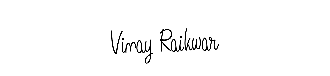 Make a beautiful signature design for name Vinay Raikwar. With this signature (Angelique-Rose-font-FFP) style, you can create a handwritten signature for free. Vinay Raikwar signature style 5 images and pictures png