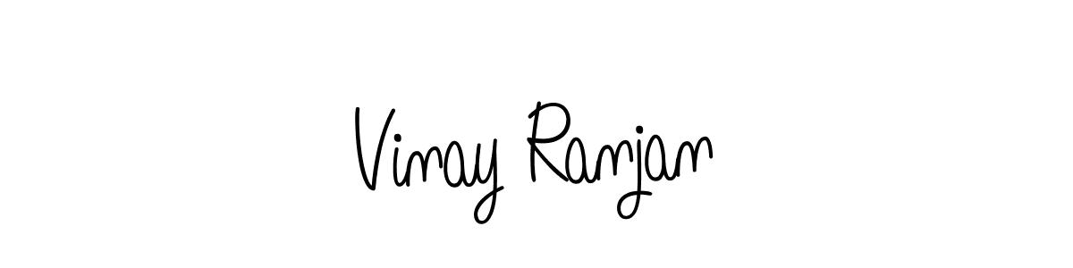 The best way (Angelique-Rose-font-FFP) to make a short signature is to pick only two or three words in your name. The name Vinay Ranjan include a total of six letters. For converting this name. Vinay Ranjan signature style 5 images and pictures png