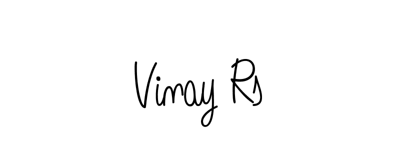 Design your own signature with our free online signature maker. With this signature software, you can create a handwritten (Angelique-Rose-font-FFP) signature for name Vinay Rs. Vinay Rs signature style 5 images and pictures png