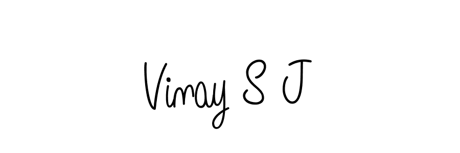 You should practise on your own different ways (Angelique-Rose-font-FFP) to write your name (Vinay S J) in signature. don't let someone else do it for you. Vinay S J signature style 5 images and pictures png