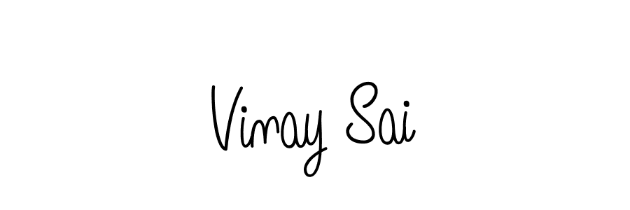 Design your own signature with our free online signature maker. With this signature software, you can create a handwritten (Angelique-Rose-font-FFP) signature for name Vinay Sai. Vinay Sai signature style 5 images and pictures png