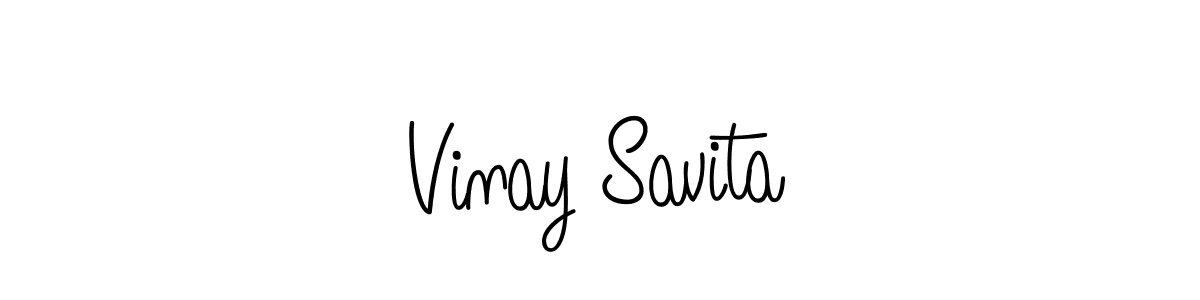 Also we have Vinay Savita name is the best signature style. Create professional handwritten signature collection using Angelique-Rose-font-FFP autograph style. Vinay Savita signature style 5 images and pictures png