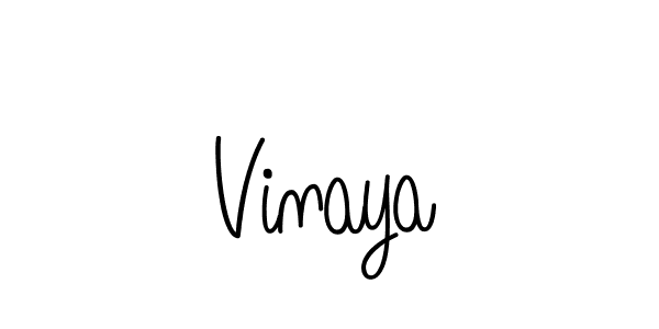 You should practise on your own different ways (Angelique-Rose-font-FFP) to write your name (Vinaya) in signature. don't let someone else do it for you. Vinaya signature style 5 images and pictures png