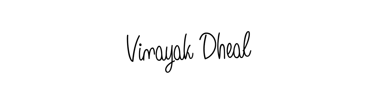 Vinayak Dheal stylish signature style. Best Handwritten Sign (Angelique-Rose-font-FFP) for my name. Handwritten Signature Collection Ideas for my name Vinayak Dheal. Vinayak Dheal signature style 5 images and pictures png
