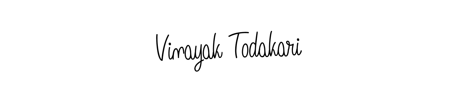 Use a signature maker to create a handwritten signature online. With this signature software, you can design (Angelique-Rose-font-FFP) your own signature for name Vinayak Todakari. Vinayak Todakari signature style 5 images and pictures png