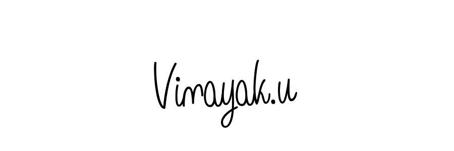 Use a signature maker to create a handwritten signature online. With this signature software, you can design (Angelique-Rose-font-FFP) your own signature for name Vinayak.u. Vinayak.u signature style 5 images and pictures png