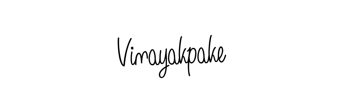 Make a beautiful signature design for name Vinayakpake. With this signature (Angelique-Rose-font-FFP) style, you can create a handwritten signature for free. Vinayakpake signature style 5 images and pictures png