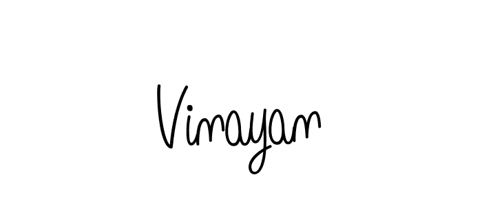 How to make Vinayan name signature. Use Angelique-Rose-font-FFP style for creating short signs online. This is the latest handwritten sign. Vinayan signature style 5 images and pictures png