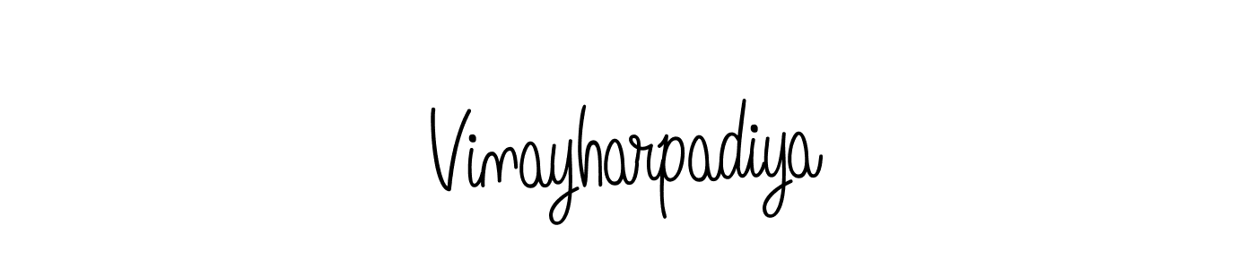 You should practise on your own different ways (Angelique-Rose-font-FFP) to write your name (Vinayharpadiya) in signature. don't let someone else do it for you. Vinayharpadiya signature style 5 images and pictures png