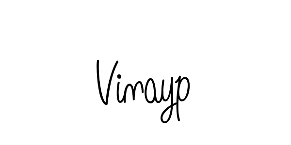 Make a beautiful signature design for name Vinayp. With this signature (Angelique-Rose-font-FFP) style, you can create a handwritten signature for free. Vinayp signature style 5 images and pictures png