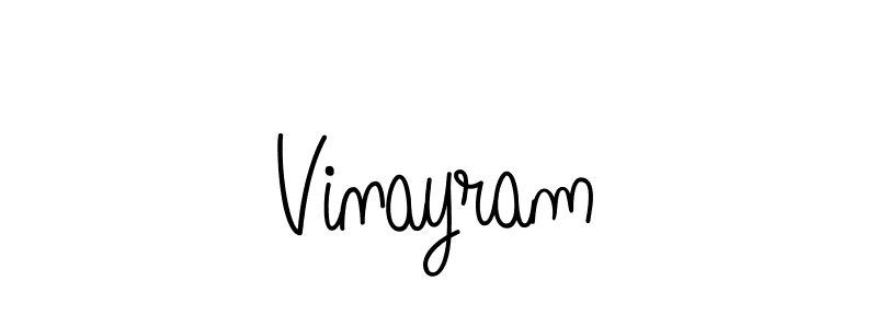 How to make Vinayram name signature. Use Angelique-Rose-font-FFP style for creating short signs online. This is the latest handwritten sign. Vinayram signature style 5 images and pictures png