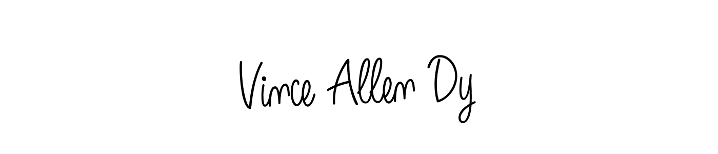 Also we have Vince Allen Dy name is the best signature style. Create professional handwritten signature collection using Angelique-Rose-font-FFP autograph style. Vince Allen Dy signature style 5 images and pictures png