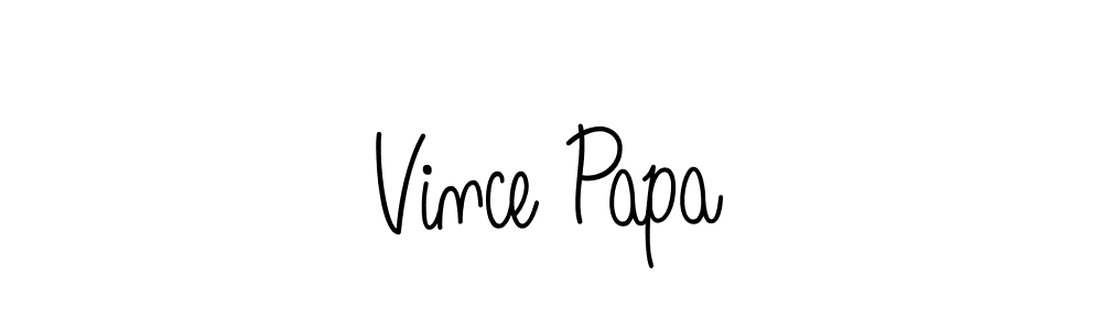 How to make Vince Papa name signature. Use Angelique-Rose-font-FFP style for creating short signs online. This is the latest handwritten sign. Vince Papa signature style 5 images and pictures png