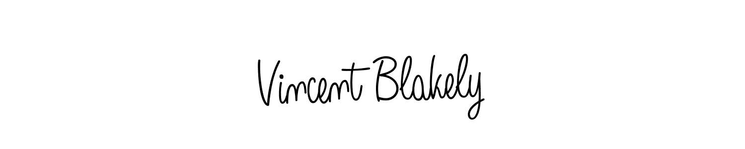 Use a signature maker to create a handwritten signature online. With this signature software, you can design (Angelique-Rose-font-FFP) your own signature for name Vincent Blakely. Vincent Blakely signature style 5 images and pictures png