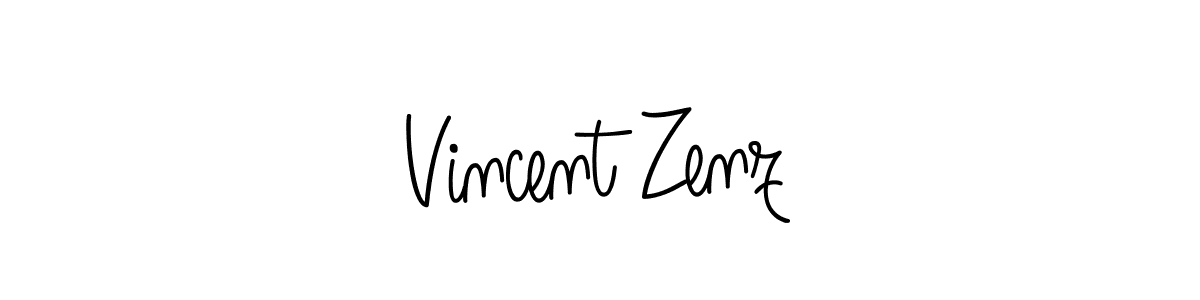 You should practise on your own different ways (Angelique-Rose-font-FFP) to write your name (Vincent Zenz) in signature. don't let someone else do it for you. Vincent Zenz signature style 5 images and pictures png