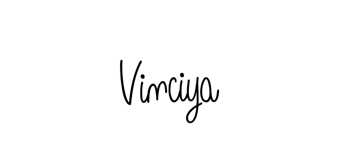 Make a beautiful signature design for name Vinciya. With this signature (Angelique-Rose-font-FFP) style, you can create a handwritten signature for free. Vinciya signature style 5 images and pictures png