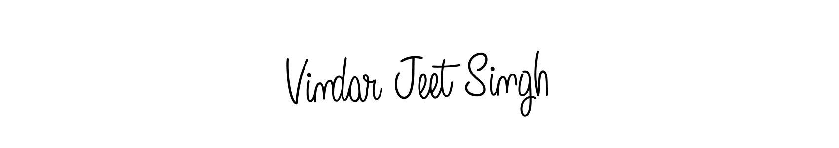 The best way (Angelique-Rose-font-FFP) to make a short signature is to pick only two or three words in your name. The name Vindar Jeet Singh include a total of six letters. For converting this name. Vindar Jeet Singh signature style 5 images and pictures png