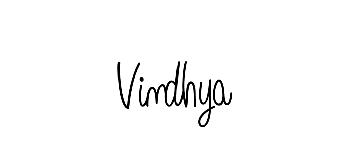 Vindhya stylish signature style. Best Handwritten Sign (Angelique-Rose-font-FFP) for my name. Handwritten Signature Collection Ideas for my name Vindhya. Vindhya signature style 5 images and pictures png