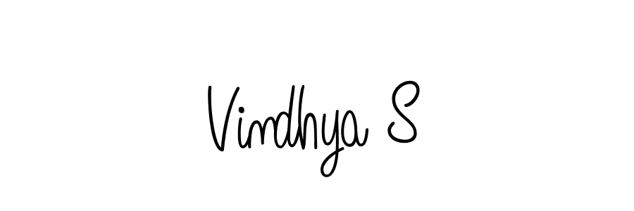 How to make Vindhya S name signature. Use Angelique-Rose-font-FFP style for creating short signs online. This is the latest handwritten sign. Vindhya S signature style 5 images and pictures png