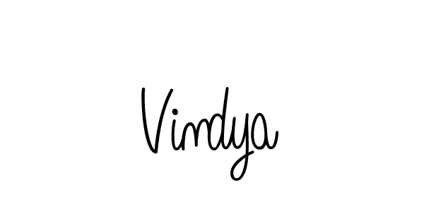 Use a signature maker to create a handwritten signature online. With this signature software, you can design (Angelique-Rose-font-FFP) your own signature for name Vindya. Vindya signature style 5 images and pictures png