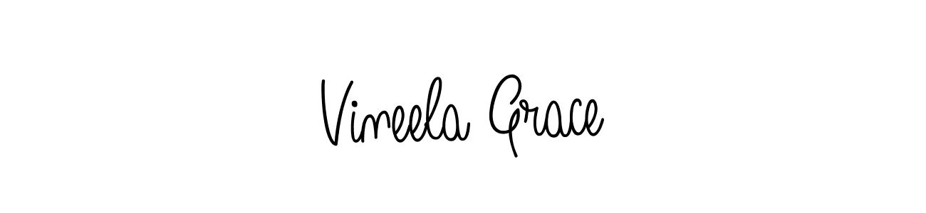 How to make Vineela Grace name signature. Use Angelique-Rose-font-FFP style for creating short signs online. This is the latest handwritten sign. Vineela Grace signature style 5 images and pictures png