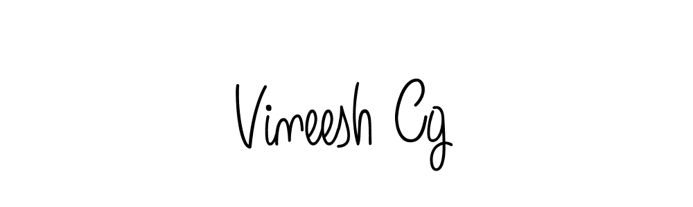 Also we have Vineesh Cg name is the best signature style. Create professional handwritten signature collection using Angelique-Rose-font-FFP autograph style. Vineesh Cg signature style 5 images and pictures png