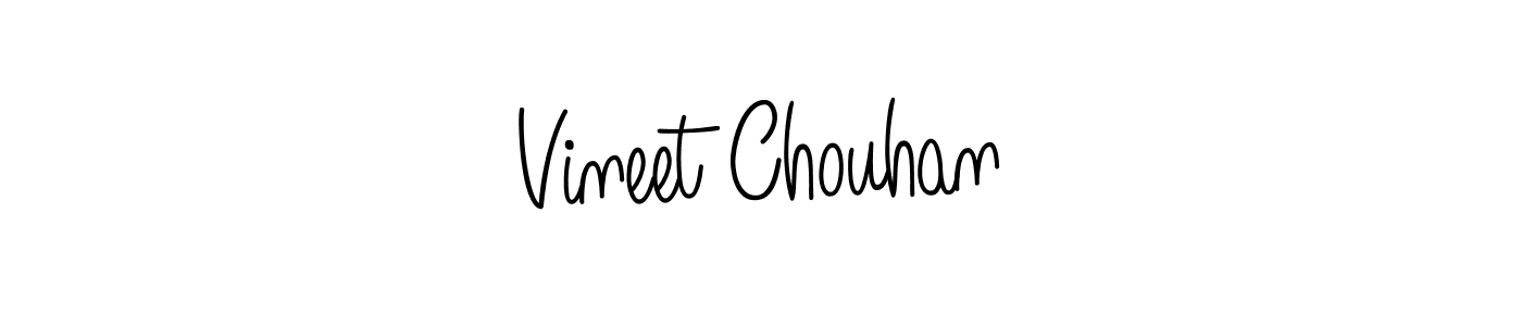 Use a signature maker to create a handwritten signature online. With this signature software, you can design (Angelique-Rose-font-FFP) your own signature for name Vineet Chouhan. Vineet Chouhan signature style 5 images and pictures png