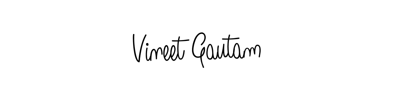 Make a beautiful signature design for name Vineet Gautam. With this signature (Angelique-Rose-font-FFP) style, you can create a handwritten signature for free. Vineet Gautam signature style 5 images and pictures png