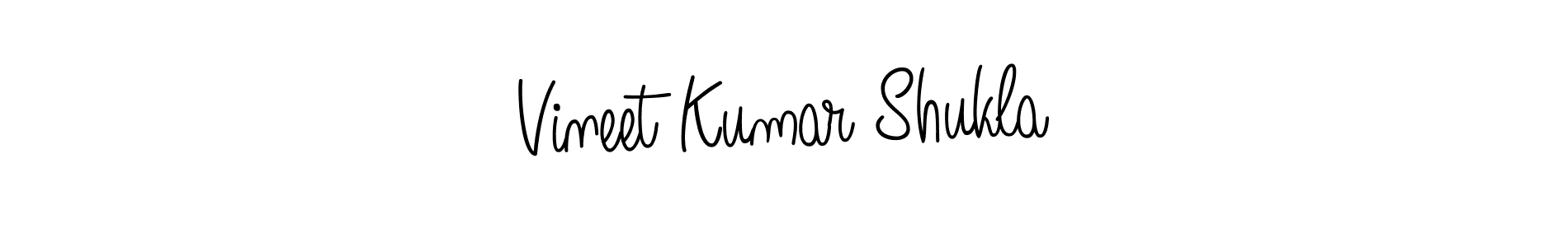 You should practise on your own different ways (Angelique-Rose-font-FFP) to write your name (Vineet Kumar Shukla) in signature. don't let someone else do it for you. Vineet Kumar Shukla signature style 5 images and pictures png