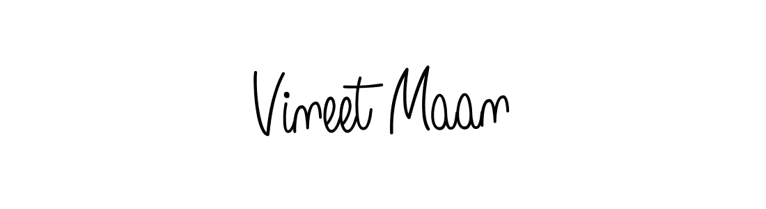 Design your own signature with our free online signature maker. With this signature software, you can create a handwritten (Angelique-Rose-font-FFP) signature for name Vineet Maan. Vineet Maan signature style 5 images and pictures png