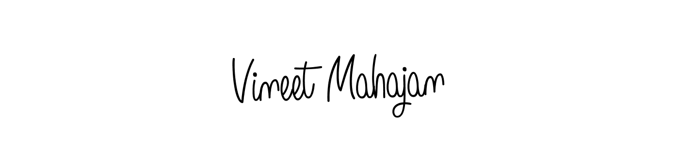 The best way (Angelique-Rose-font-FFP) to make a short signature is to pick only two or three words in your name. The name Vineet Mahajan include a total of six letters. For converting this name. Vineet Mahajan signature style 5 images and pictures png