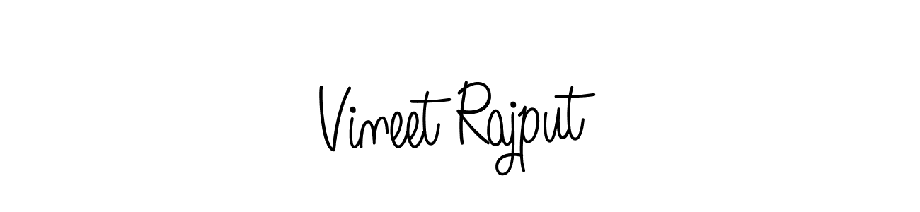 You should practise on your own different ways (Angelique-Rose-font-FFP) to write your name (Vineet Rajput) in signature. don't let someone else do it for you. Vineet Rajput signature style 5 images and pictures png