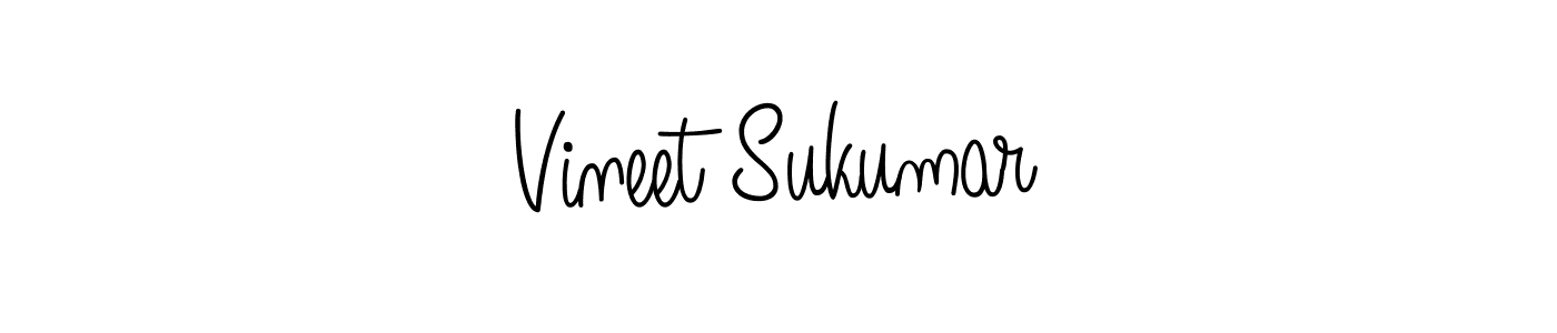 Design your own signature with our free online signature maker. With this signature software, you can create a handwritten (Angelique-Rose-font-FFP) signature for name Vineet Sukumar. Vineet Sukumar signature style 5 images and pictures png