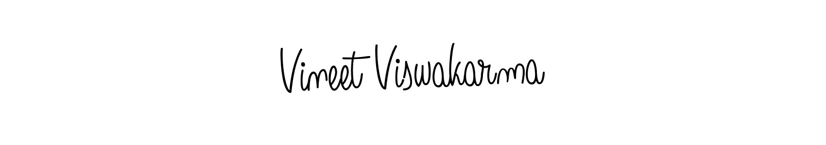 Vineet Viswakarma stylish signature style. Best Handwritten Sign (Angelique-Rose-font-FFP) for my name. Handwritten Signature Collection Ideas for my name Vineet Viswakarma. Vineet Viswakarma signature style 5 images and pictures png