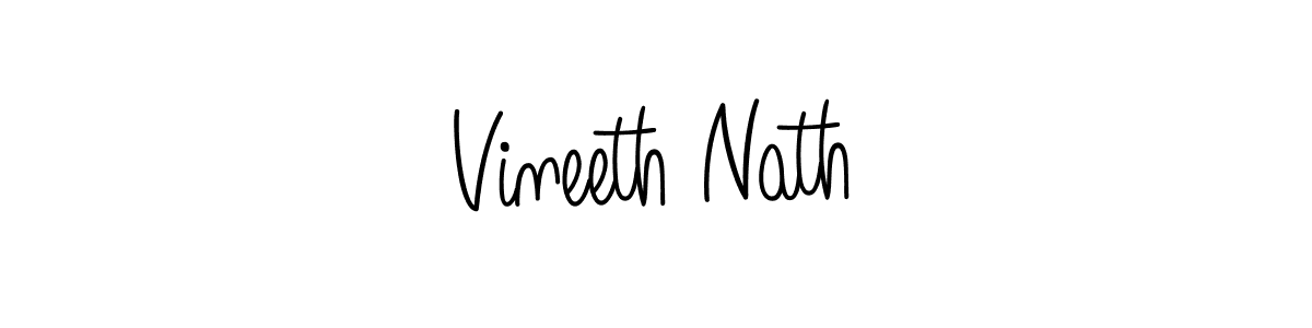 The best way (Angelique-Rose-font-FFP) to make a short signature is to pick only two or three words in your name. The name Vineeth Nath include a total of six letters. For converting this name. Vineeth Nath signature style 5 images and pictures png