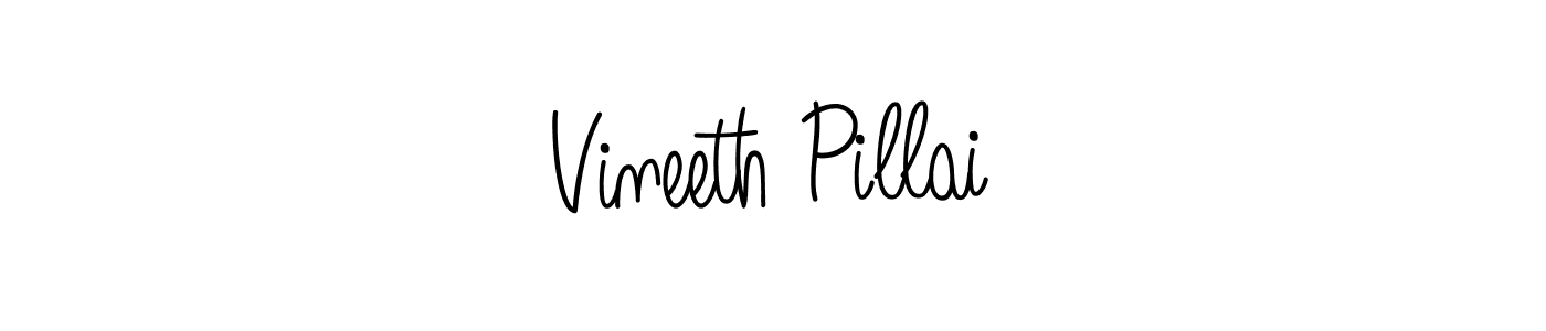 Design your own signature with our free online signature maker. With this signature software, you can create a handwritten (Angelique-Rose-font-FFP) signature for name Vineeth Pillai. Vineeth Pillai signature style 5 images and pictures png