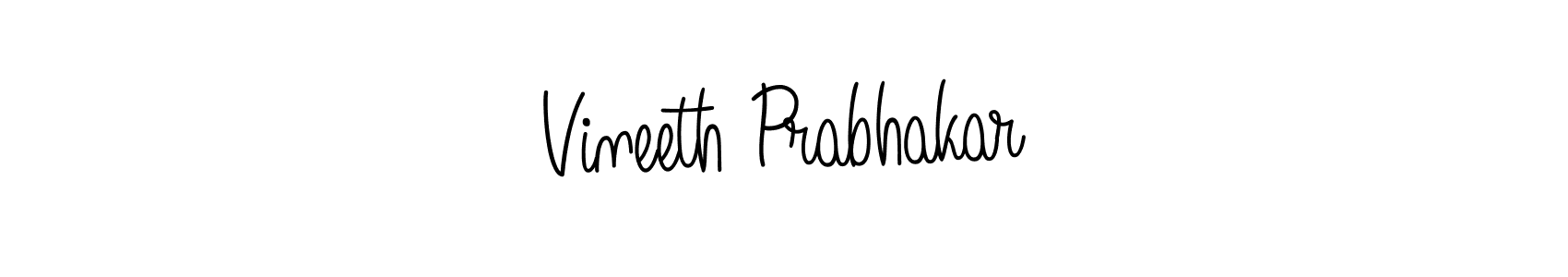 Also we have Vineeth Prabhakar name is the best signature style. Create professional handwritten signature collection using Angelique-Rose-font-FFP autograph style. Vineeth Prabhakar signature style 5 images and pictures png