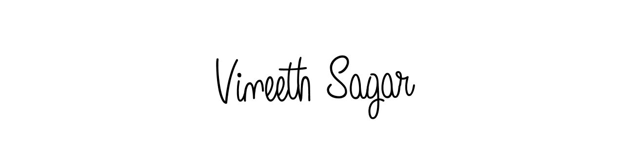 Use a signature maker to create a handwritten signature online. With this signature software, you can design (Angelique-Rose-font-FFP) your own signature for name Vineeth Sagar. Vineeth Sagar signature style 5 images and pictures png