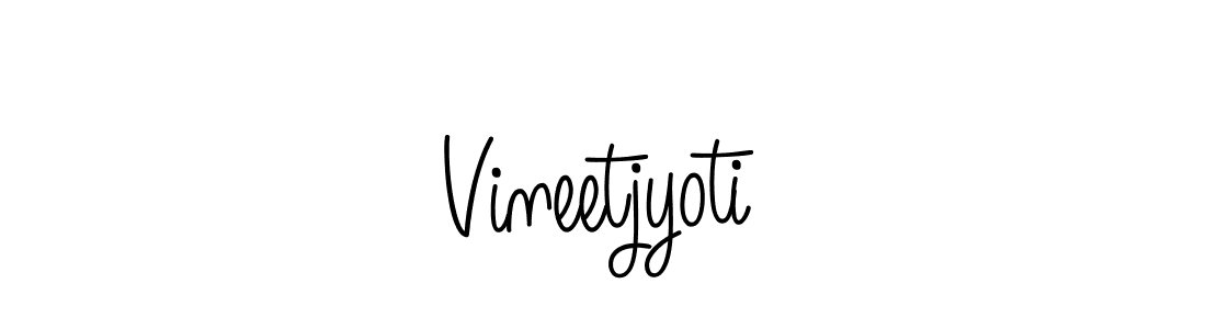 How to make Vineetjyoti name signature. Use Angelique-Rose-font-FFP style for creating short signs online. This is the latest handwritten sign. Vineetjyoti signature style 5 images and pictures png