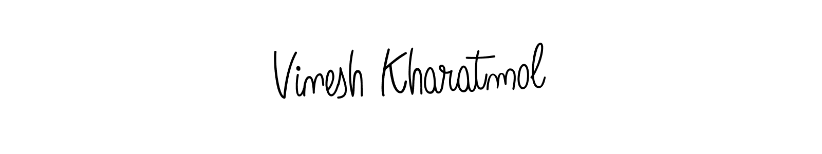 How to Draw Vinesh Kharatmol signature style? Angelique-Rose-font-FFP is a latest design signature styles for name Vinesh Kharatmol. Vinesh Kharatmol signature style 5 images and pictures png
