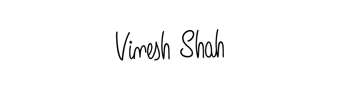 Use a signature maker to create a handwritten signature online. With this signature software, you can design (Angelique-Rose-font-FFP) your own signature for name Vinesh Shah. Vinesh Shah signature style 5 images and pictures png